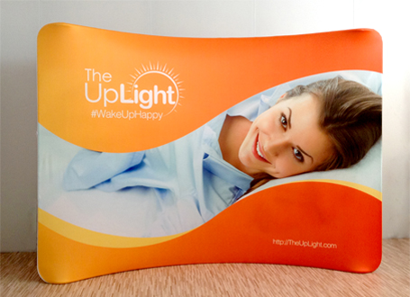 弧形展架快幕秀，熱轉(zhuǎn)印，數(shù)碼印花